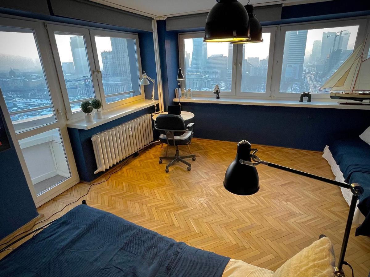 Super Apartament BLUE Ścisłe Centrum Dwie Linie Metra Netflix WiFi 300 Mbs Panorama Miasta Varşovia Exterior foto
