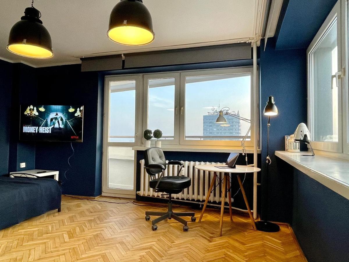 Super Apartament BLUE Ścisłe Centrum Dwie Linie Metra Netflix WiFi 300 Mbs Panorama Miasta Varşovia Exterior foto