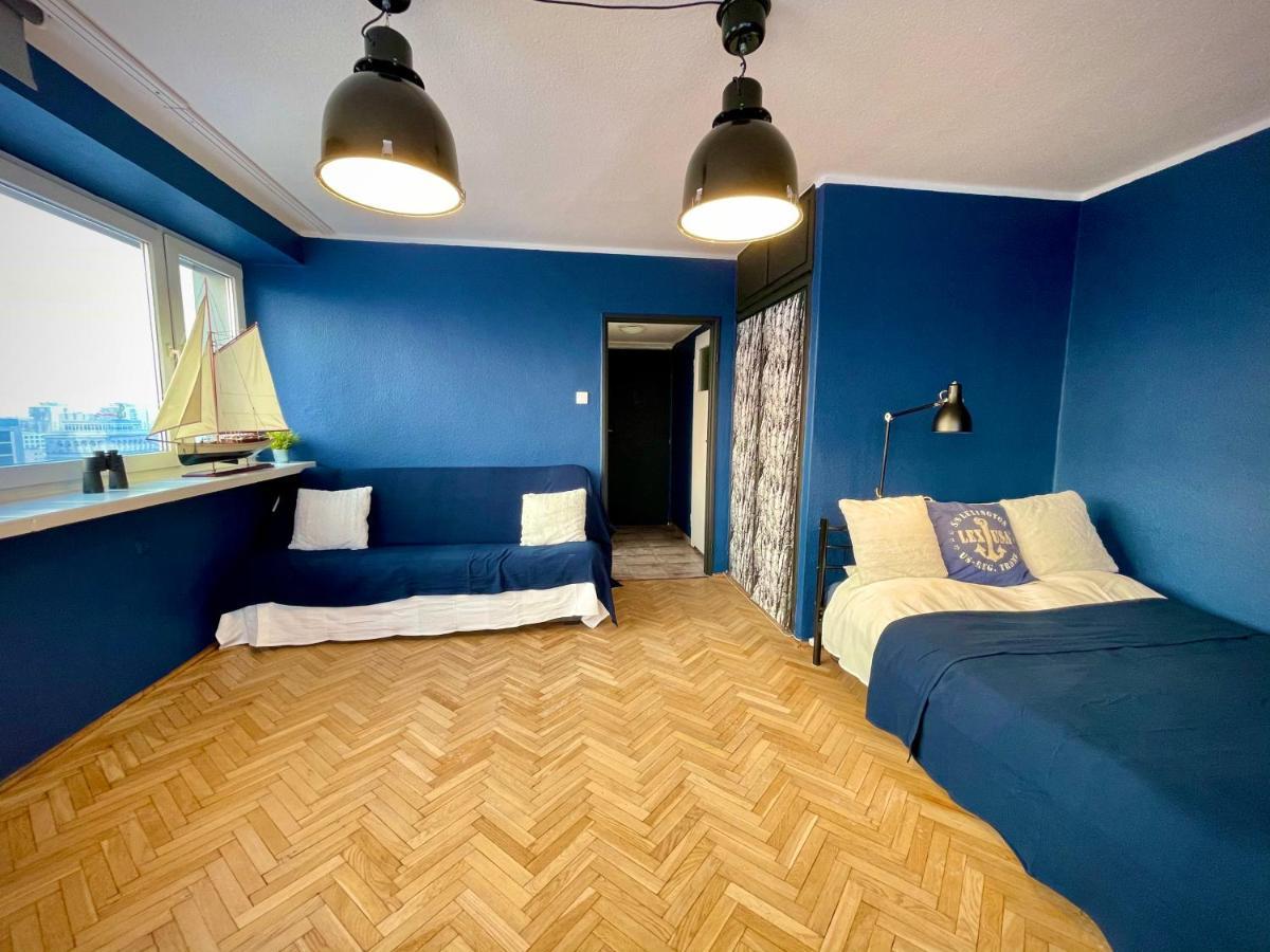 Super Apartament BLUE Ścisłe Centrum Dwie Linie Metra Netflix WiFi 300 Mbs Panorama Miasta Varşovia Exterior foto